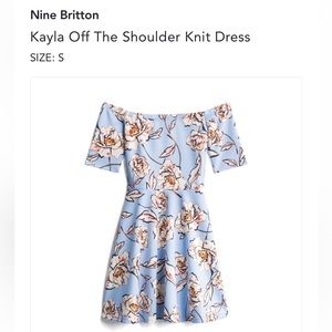Nine Britton Kayla off the shoulder knit dress. Size S